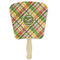 Golfer's Plaid Paper Fan (Personalized)