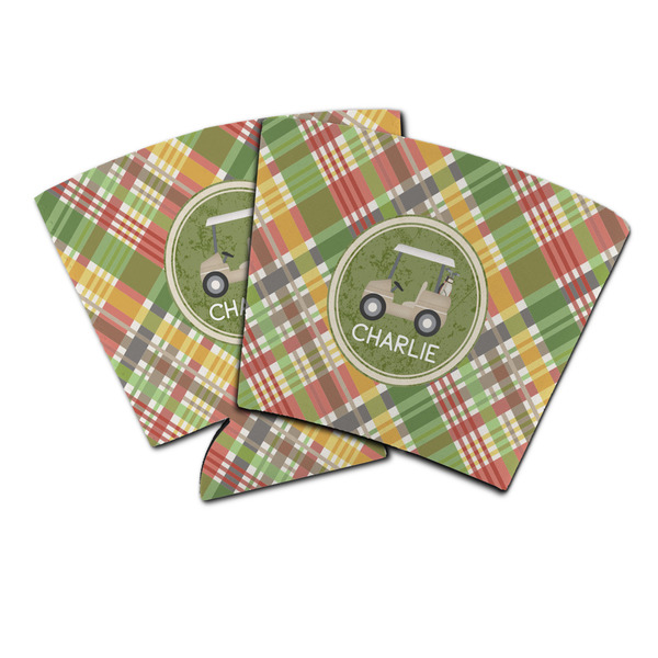 Custom Golfer's Plaid Party Cup Sleeve (Personalized)