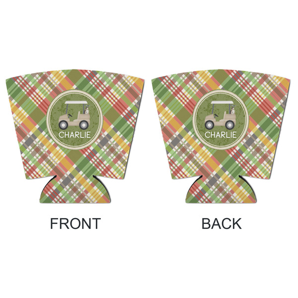 Golfer's Plaid Party Cup Sleeves - with bottom - APPROVAL