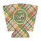 Golfer's Plaid Party Cup Sleeves - with bottom - FRONT