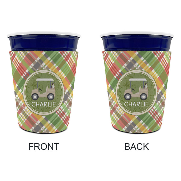 Golfer's Plaid Party Cup Sleeves - without bottom - Approval