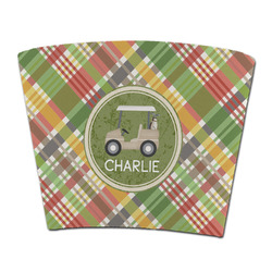 Golfer's Plaid Party Cup Sleeve - without bottom (Personalized)