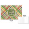 Golfer's Plaid Disposable Paper Placemat - Front & Back