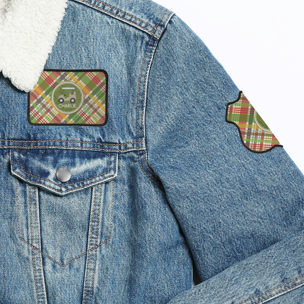 Golfer's Plaid Patches Lifestyle Jean Jacket Detail
