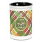 Golfer's Plaid Ceramic Pencil Holders - Black