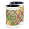 Golfer's Plaid Ceramic Pencil Holder - Large