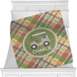 Golfer's Plaid Minky Blanket (Personalized)