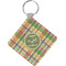 Golfer's Plaid Diamond Plastic Keychain w/ Name or Text