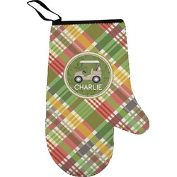 Golfer's Plaid Right Oven Mitt (Personalized)