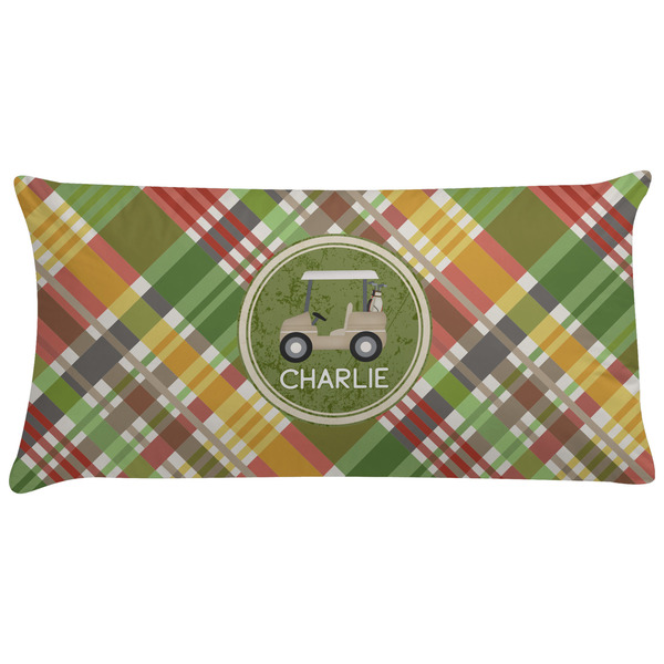 Custom Golfer's Plaid Pillow Case - King (Personalized)