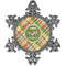 Golfer's Plaid Vintage Snowflake Ornament (Personalized)