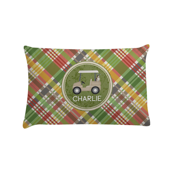 Custom Golfer's Plaid Pillow Case - Standard (Personalized)