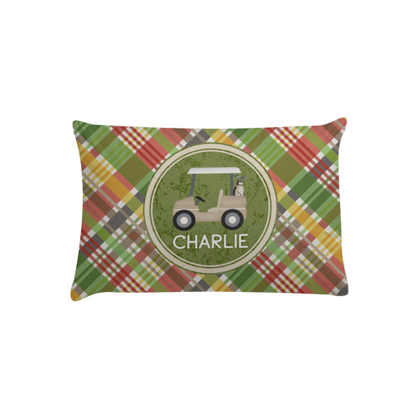 Custom Golfer's Plaid Pillow Case - Toddler (Personalized)