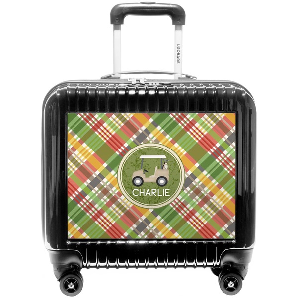 Custom Golfer's Plaid Pilot / Flight Suitcase (Personalized)