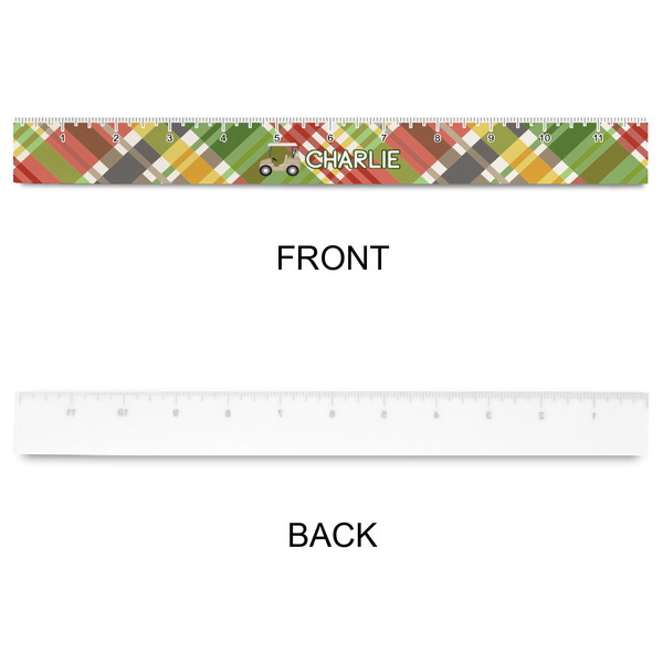 Golfer's Plaid Plastic Ruler - 12" - APPROVAL