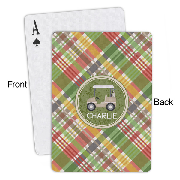 Golfer's Plaid Playing Cards - Approval
