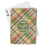 Golfer's Plaid Playing Cards (Personalized)