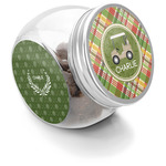 Golfer's Plaid Puppy Treat Jar (Personalized)