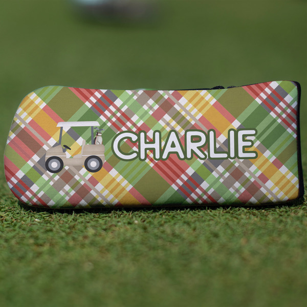 Custom Golfer's Plaid Blade Putter Cover (Personalized)