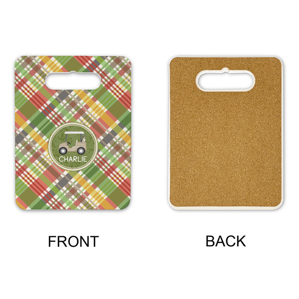 Golfer's Plaid Rectangle Trivet with Handle - APPROVAL