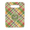 Golfer's Plaid Rectangle Trivet with Handle - FRONT