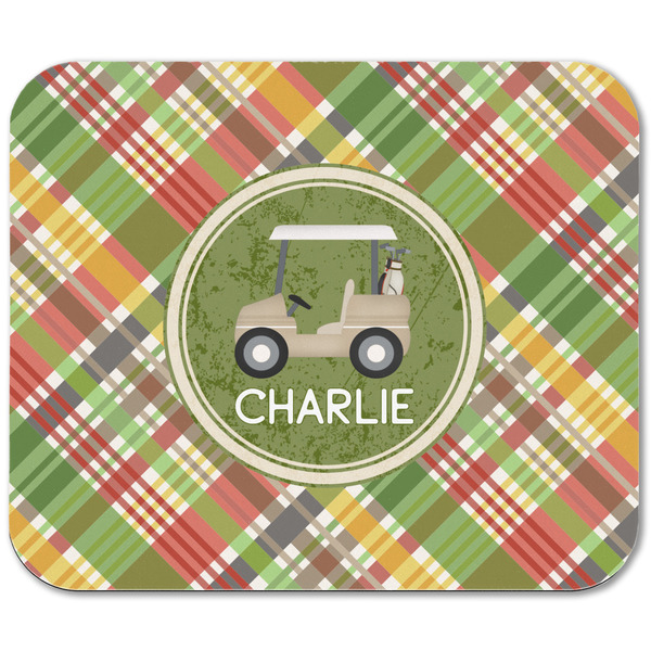 Golfer's Plaid Rectangular Mouse Pad - APPROVAL