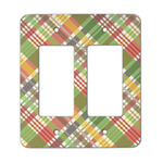 Golfer's Plaid Rocker Style Light Switch Cover - Two Switch