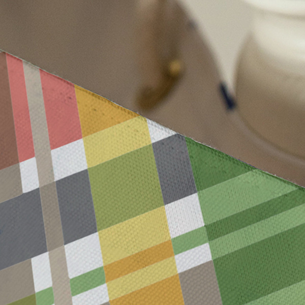 Golfer's Plaid Large Rope Tote - Close Up View