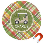 Golfer's Plaid Car Magnet (Personalized)