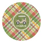 Golfer's Plaid Round Decal (Personalized)