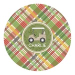 Golfer's Plaid Round Decal - Medium (Personalized)