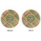 Golfer's Plaid Round Linen Placemats - APPROVAL (double sided)