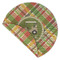 Golfer's Plaid Round Linen Placemats - Front (folded corner double sided)