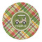 Golfer's Plaid Round Paper Coaster - Approval