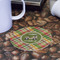 Golfer's Plaid Round Paper Coaster - Front