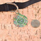 Golfer's Plaid Round Pet ID Tag - Large - In Context