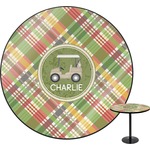 Golfer's Plaid Round Table (Personalized)