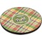 Golfer's Plaid Round Table Top (Angle Shot)