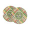 Golfer's Plaid Sandstone Car Coasters (Personalized)