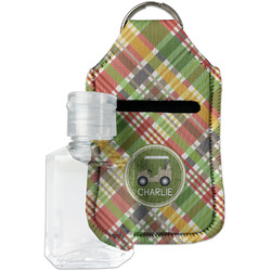 Golfer's Plaid Hand Sanitizer & Keychain Holder - Small (Personalized)
