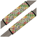 Golfer's Plaid Seat Belt Covers (Set of 2) (Personalized)