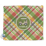 Golfer's Plaid Security Blanket - Single Sided (Personalized)