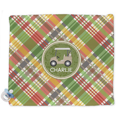 Golfer's Plaid Security Blankets - Double Sided (Personalized)