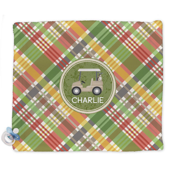 Custom Golfer's Plaid Security Blanket (Personalized)