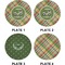 Golfer's Plaid Set of Appetizer / Dessert Plates (Approval)