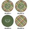 Golfer's Plaid Set of Lunch / Dinner Plates (Approval)