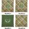 Golfer's Plaid Set of Square Dinner Plates (Approval)