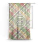 Golfer's Plaid Sheer Curtain (Personalized)