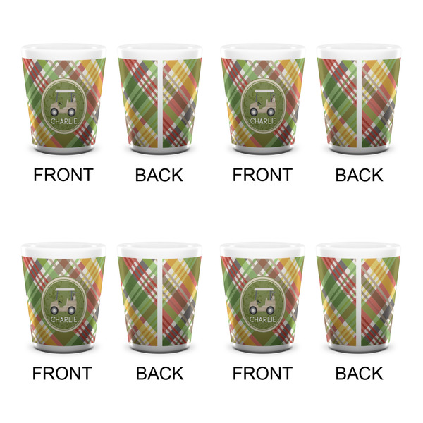 Golfer's Plaid Shot Glass - White - Set of 4 - APPROVAL