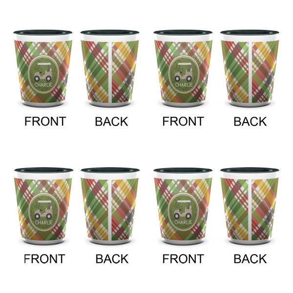 Golfer's Plaid Shot Glassess - Two Tone - Set of 4 - APPROVAL